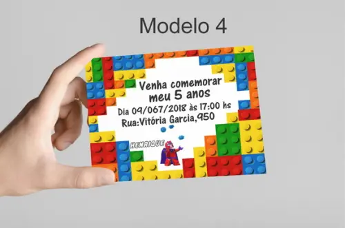 Convite 10x7 - Lego