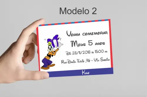 Convite 10x7 - Pateta