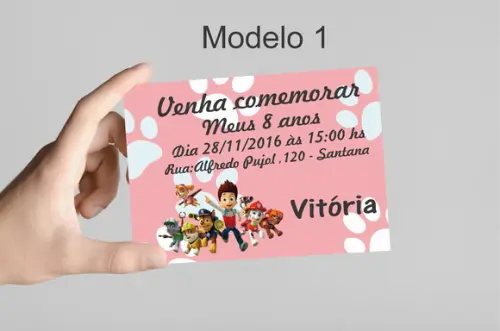Convite 10x7 - Patrulha Canina