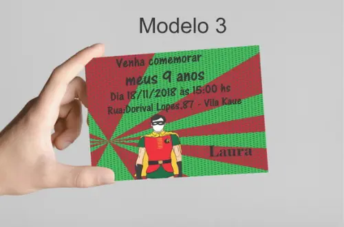 Convite 10x7 - Robin