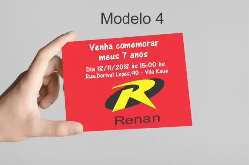 Convite 10x7 - Robin