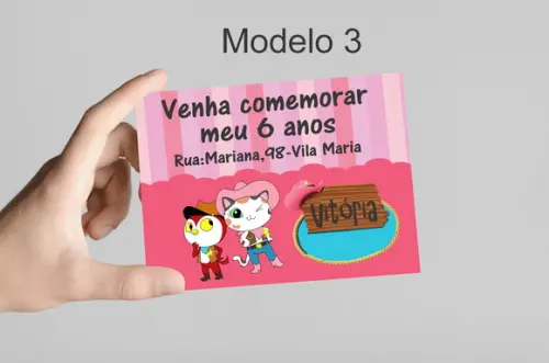 Convite 10x7 - Sheriff Calie do Oeste