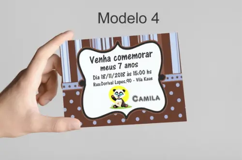 Convite 10x7 - Ursinho