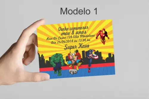 Convite 10x7 - Vingadores