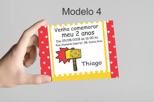 Convite 10x7 - Thor