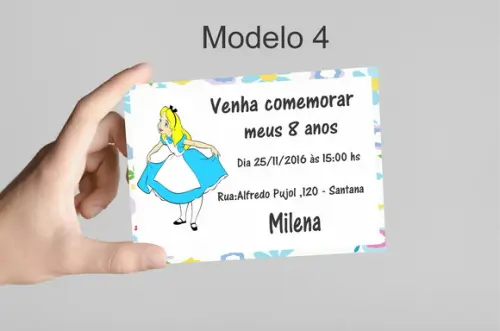 Convite 10x7 -alice