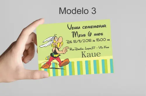 Convite 10x7 -asterix