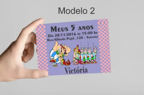 Convite 10x7 -asterix