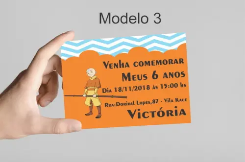 Convite 10x7 -avatar Aang