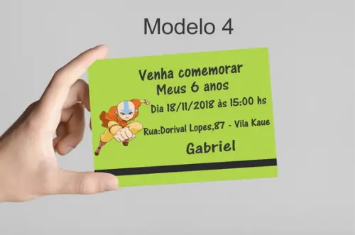 Convite 10x7 -avatar Aang