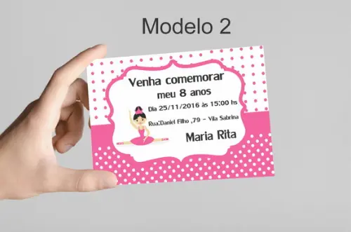 Convite 10x7 -bailarina