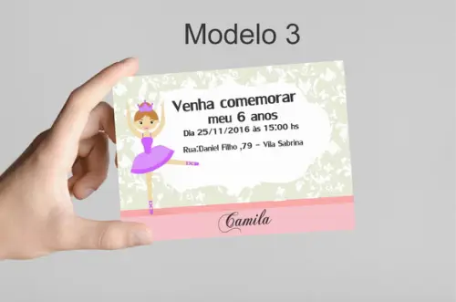 Convite 10x7 -bailarina