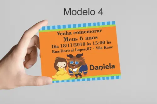 Convite 10x7 -bela e a Fera