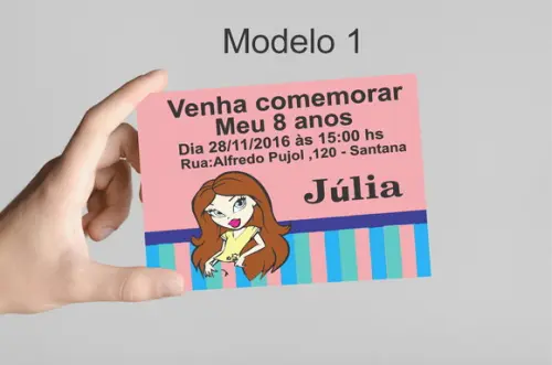 Convite 10x7 -bratz