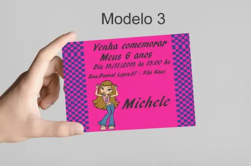 Convite 10x7 -bratz
