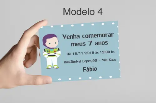 Convite 10x7 -buzz Lightyear
