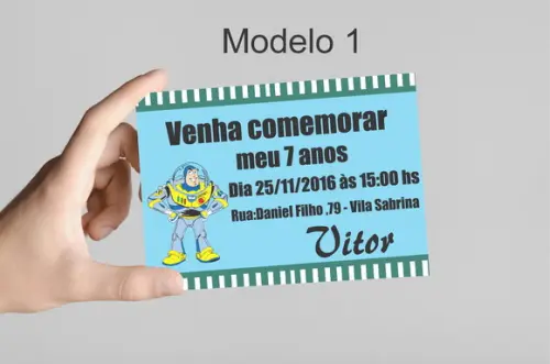 Convite 10x7 -buzz Lightyear