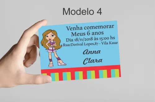 Convite 10x7 -bratz