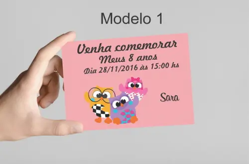 Convite 10x7 -bubu e as Corujinhas