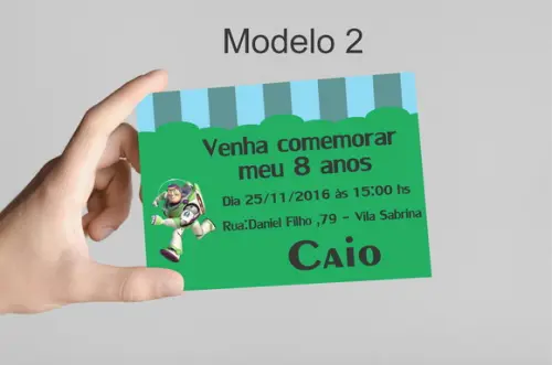 Convite 10x7 -buzz Lightyear
