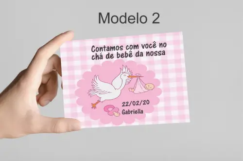 Convite 10x7 -chá de Bebê