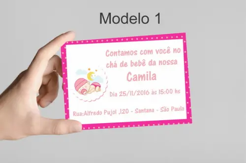 Convite 10x7 -chá de Bebê