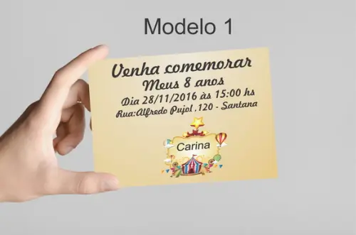 Convite 10x7 -circo