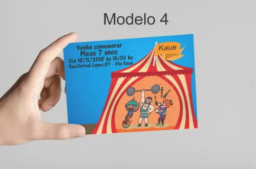 Convite 10x7 -circo