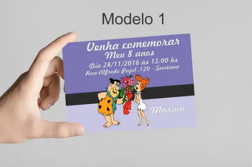 Convite 10x7 -fred Flintstone