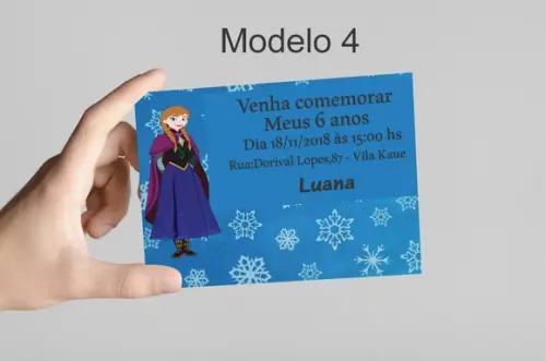 Convite 10x7 -frozen
