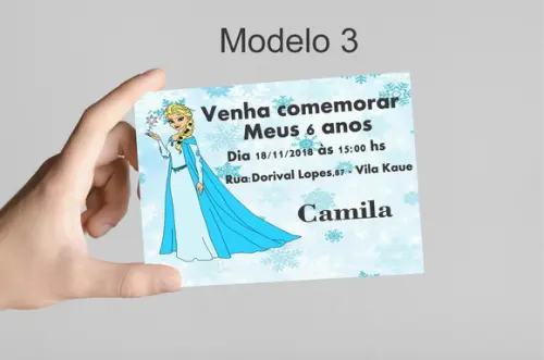 Convite 10x7 -frozen