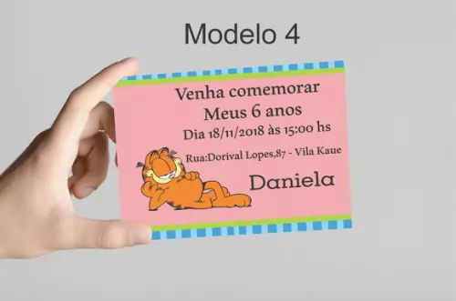 Convite 10x7 -garfield