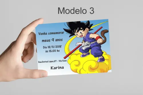 Convite 10x7 -goku