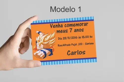 Convite 10x7 -goku