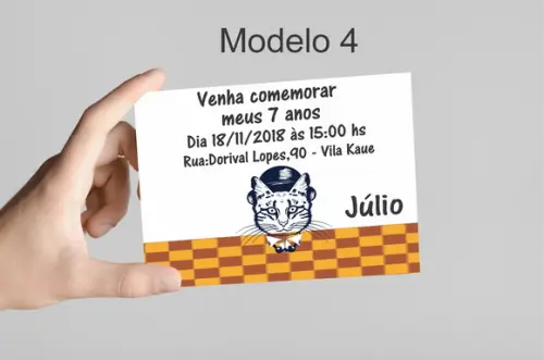 Convite 10x7 -gatinho