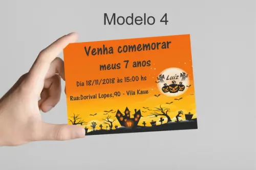 Convite 10x7 -halloween#1
