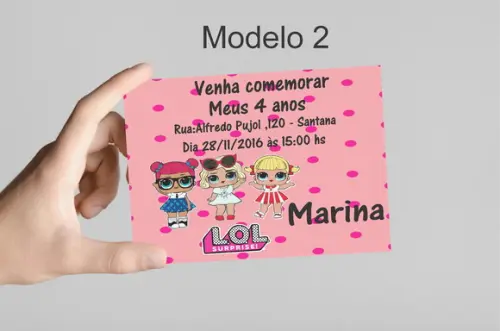 Convite 10x7 -lol