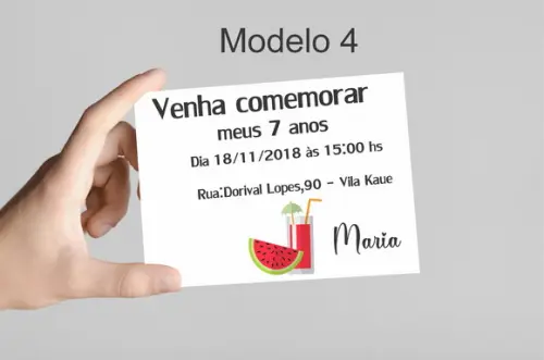 Convite 10x7 -melancia