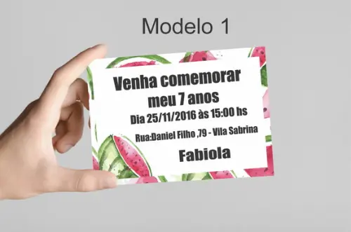 Convite 10x7 -melancia