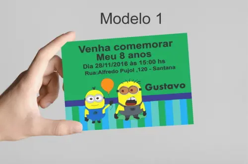 Convite 10x7 -minions