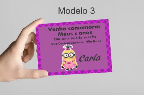 Convite 10x7 -minions