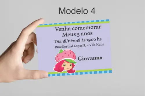 Convite 10x7 -moranguinho