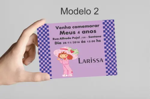 Convite 10x7 -moranguinho