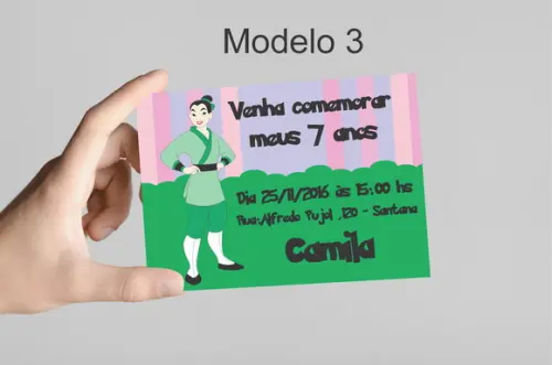 Convite 10x7 -mulan