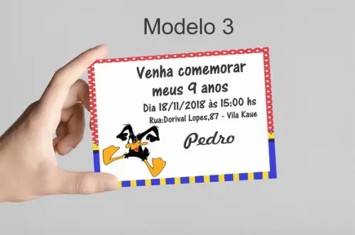 Convite 10x7 -patolino