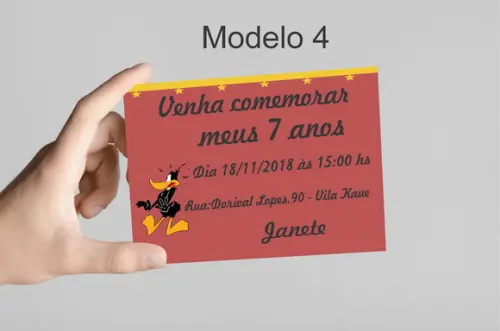 Convite 10x7 -patolino