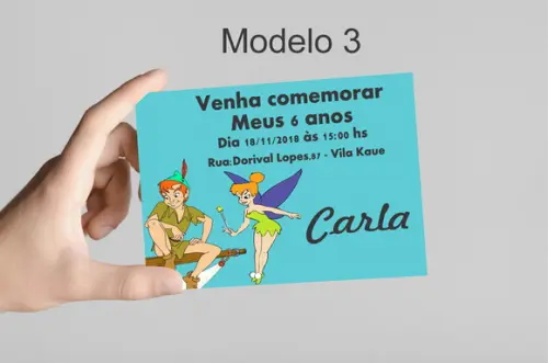 Convite 10x7 -peter Pan