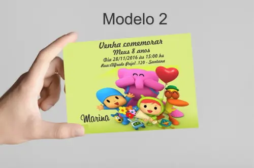 Convite 10x7 -pocoyo