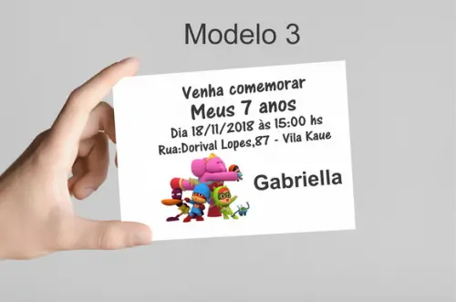 Convite 10x7 -pocoyo