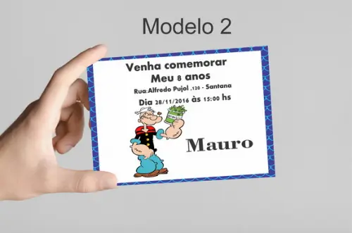 Convite 10x7 -popai